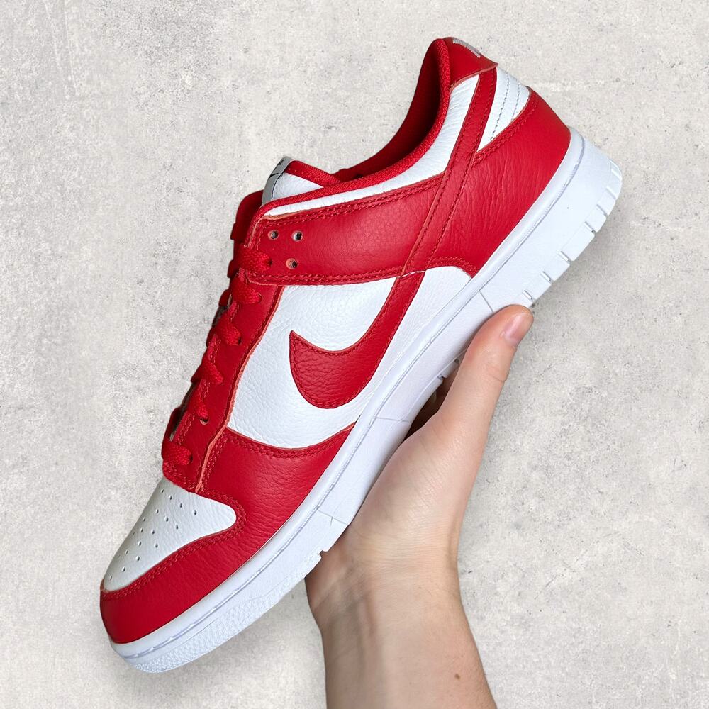 Vintage Y2K Nike Dunk Size 11 Low University Red White New with Box Skate Shoe - Picture 2 of 8